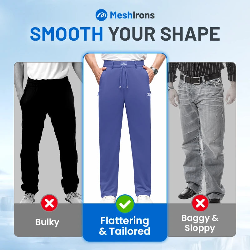 Jerrycomfit - Ice Silk Mesh Panel Casual Pants